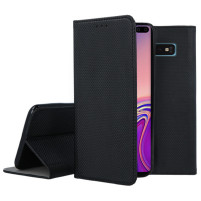Кожен калъф тефтер и стойка Magnetic FLEXI Book Style за Samsung Galaxy S10 Plus G975 черен